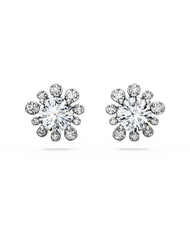 Galaxy stud earrings, Laboratory grown diamonds 2.3 ct tw, 14K white gold