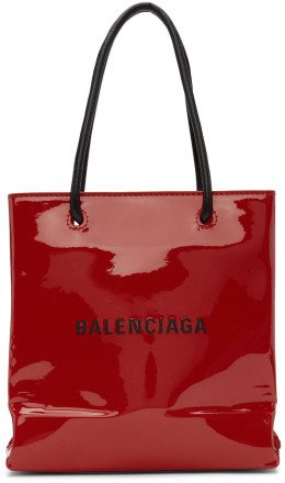 Balenciaga - Red Patent Everyday Shopping Tote