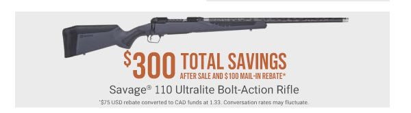 Savage 110 Ultralite Bolt-Action Rifle