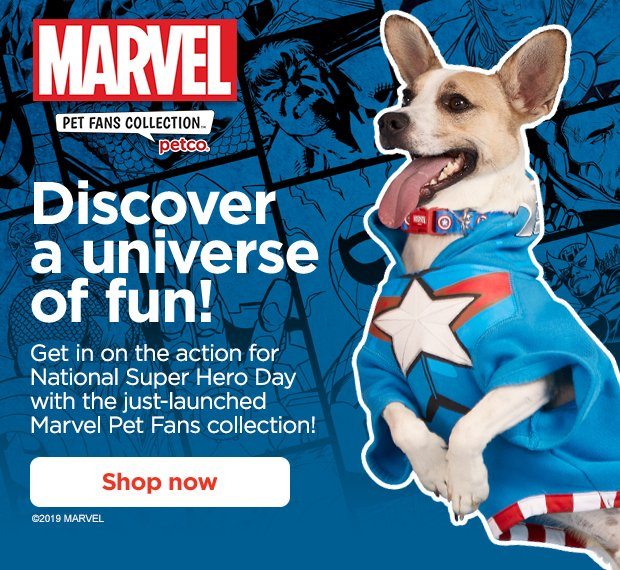 Marvel pet fans collection. Discover a universe of fun! Get in on the action for National Super Hero Day with the just-launched Marvel Pet Fans collection! Shop now. ©2019 MARVEL