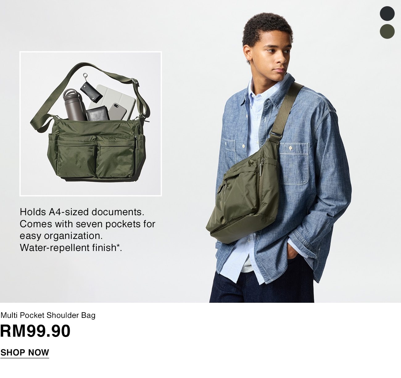 Multi Pocket Shoulder Bag