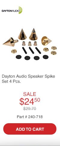 Dayton Audio DSS4-G Gold Speaker Spike Set 4 Pcs.