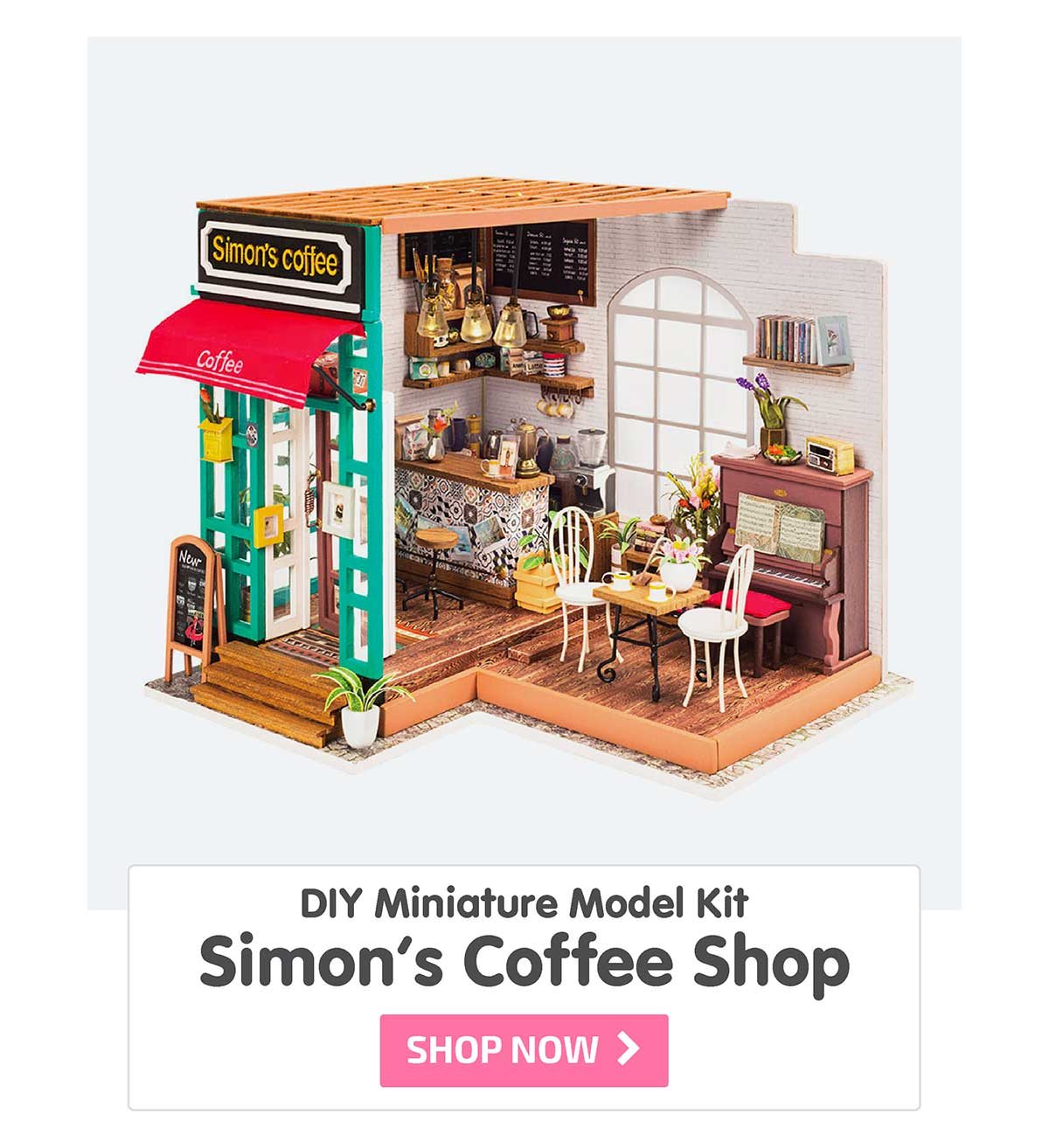 DIY Miniature Model Kit: Simon’s Coffee Shop