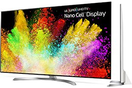 LG 55SJ8500 55 4K UHD 120Hz Native (Nano Cell Display) LED-backlit Smart HDTV w/ 4x HDMI Inputs