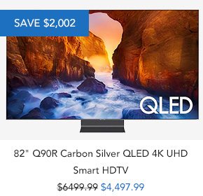 Shop Samsung 82 Q90R Carbon Silver QLED 4K UHD Smart HDTV