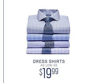 Dress shirts as low as $19.99