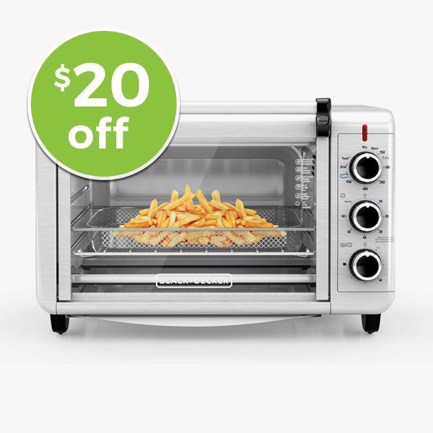 $20 off Black+Decker™ Crisp 'N Bake Air Fry Toaster Oven