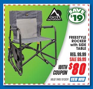 GCI Outdoor Freestyle Rocker with Side Table