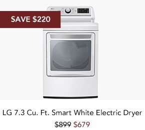 Shop LG 7.3 Cu. Ft. Smart White Electric Dryer