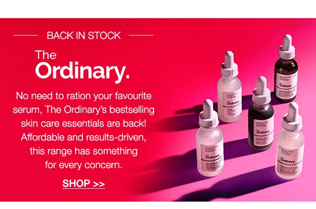 BACK IN STOCK: THE ORDINARY