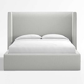 Arden Oyster Grey Upholstered Queen Bed