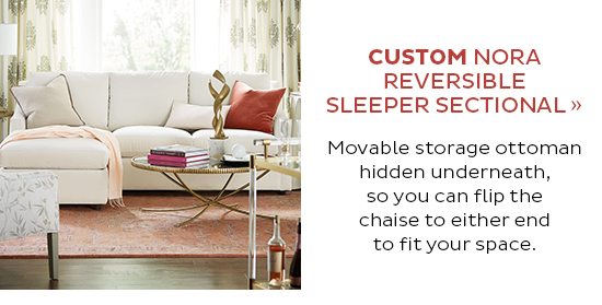 Custom Nora Reversible Sleeper Sectional