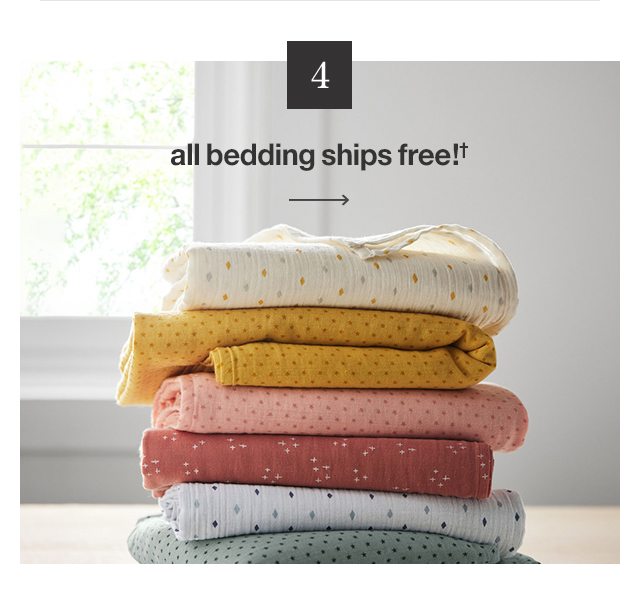 all bedding ships free!