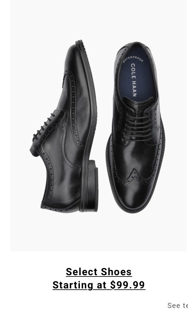Select shoes starting at 99 99