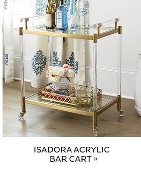 Isadora Acrylic Bar Cart