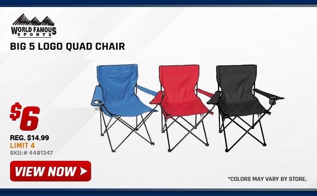 World Famous Big 5 Logo Quad Chair