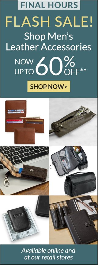 Men's Leather Accessory Flash Sale – Up to 60% Off!