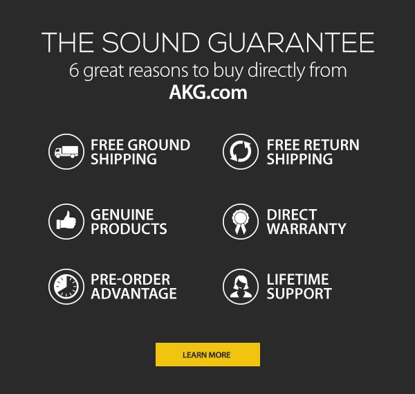 6 great reasons to buy directly from AKG.com.