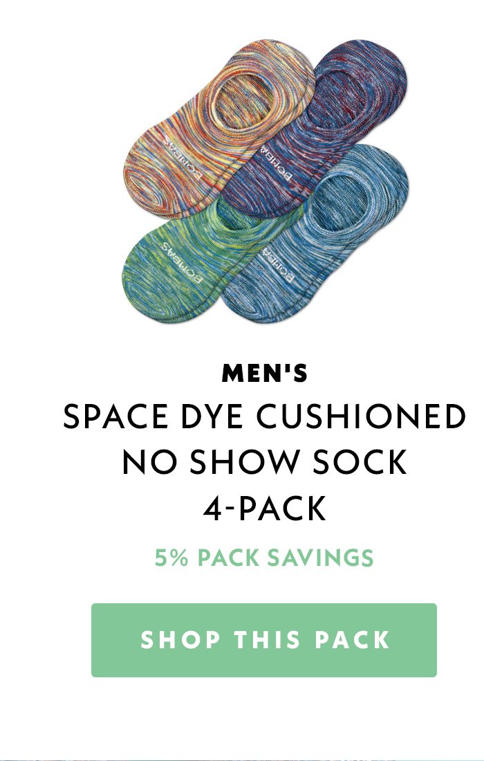 Men's | Space Dye Cushioned No Show Sock 4-Pack | 5% Pack Savings | Shop This Pack