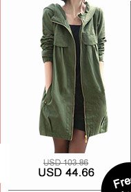 Hooded Collar Zipper Up Pocket Army Green Coat