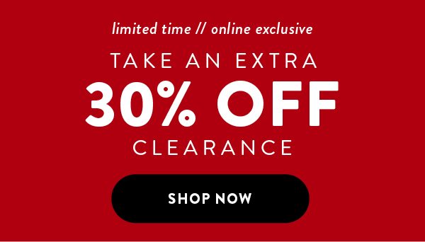 Extra 30% off Clearance