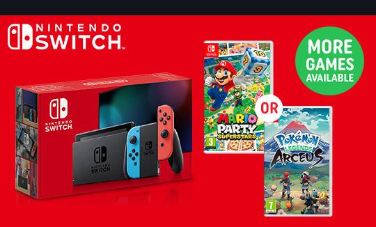 Nintendo Switch Neon Console & Select Game