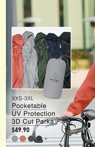 PDP14 - MEN POCKETABLE UV PROTECTION 3D CUT PARKA