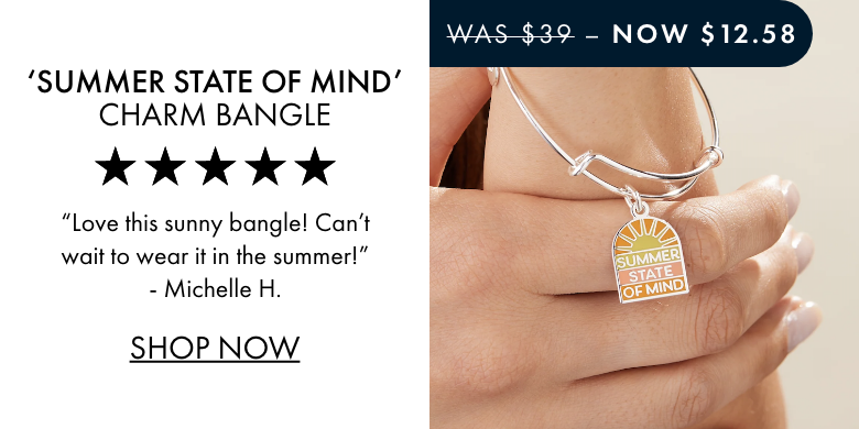 'Summer State of Mind' Charm Bangle | Extra 40% Off