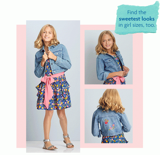 Find the sweetest looks in girl sizes, too.