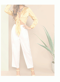 SHEIN Buttoned Front Straight Leg Pants