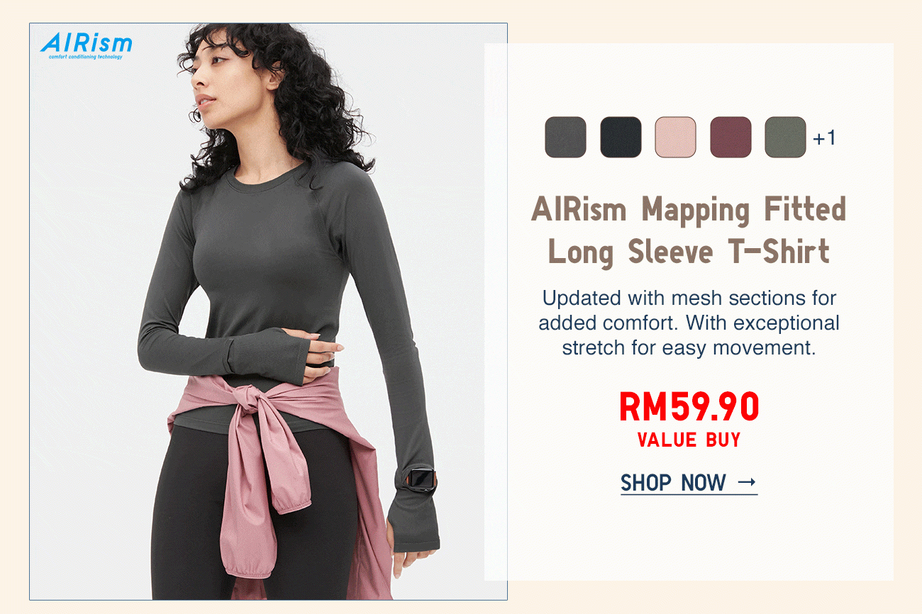 AIRism Mapping Fitted Long Sleeve T