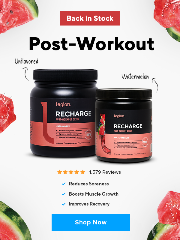 recharge post-workout back in stock