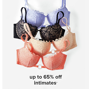 Assortment of lacy bras. Up to 65% off intimates.