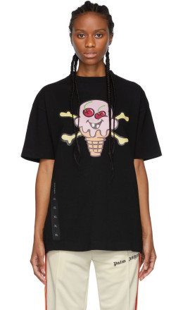 Palm Angels - Black ICECREAM Edition Skull T-Shirt