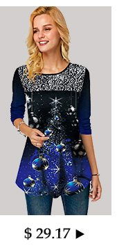 Christmas Print Sequin Embellished Long Sleeve T Shirt 