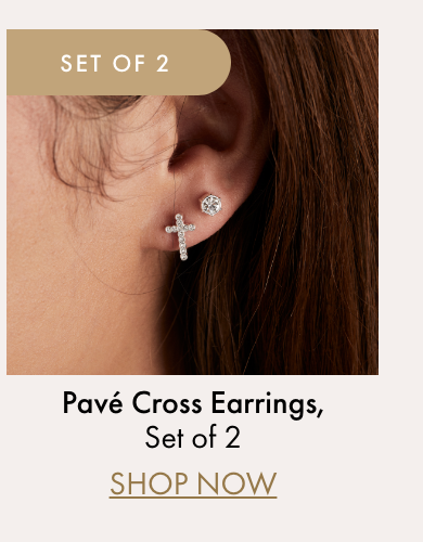 Pave Cross Earrings, Set of 2 | Shop Now