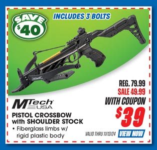 MTech USA Pistol Crossbow with Shoulder Stock