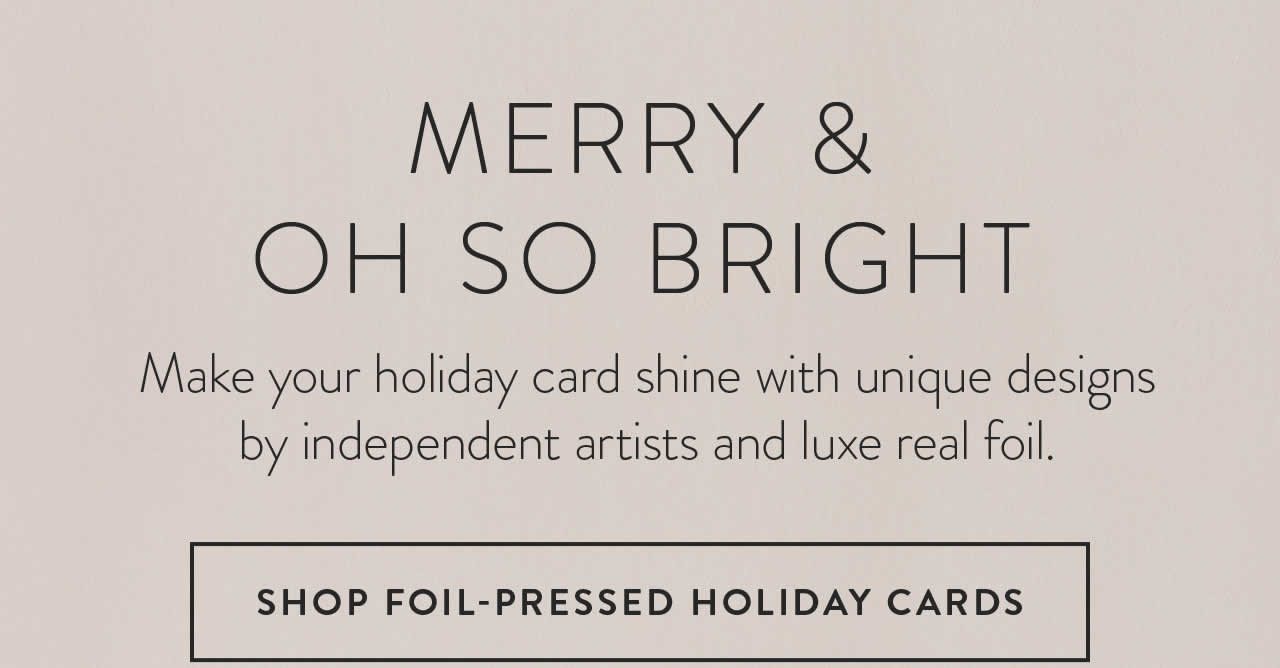 Shop Foil-Pressed Holiday Cards
