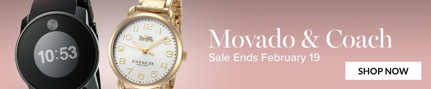 NOW ON SALE: Movado & Coach Classic Watches to Add to Your Collection Up to 82% off! Ends February 19