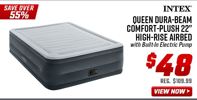 Intex Queen Dura-Beam Comfort-Plush 22” High-Rise Airbed