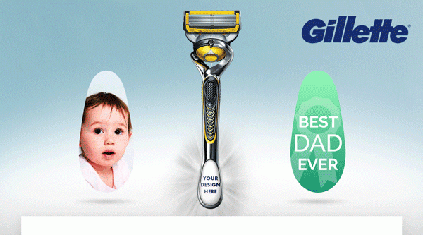 personalized gillette razor