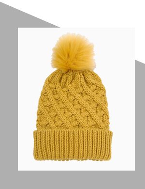 Womens Yellow Beanie