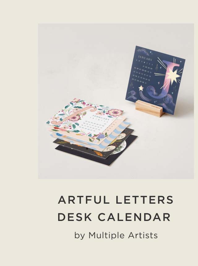 Artful Letters Desk Calendar