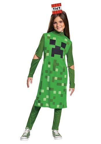 Minecraft Girls Creeper Classic Costume