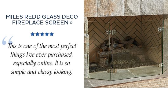 Miles Redd Glass Deco Fireplace Screen