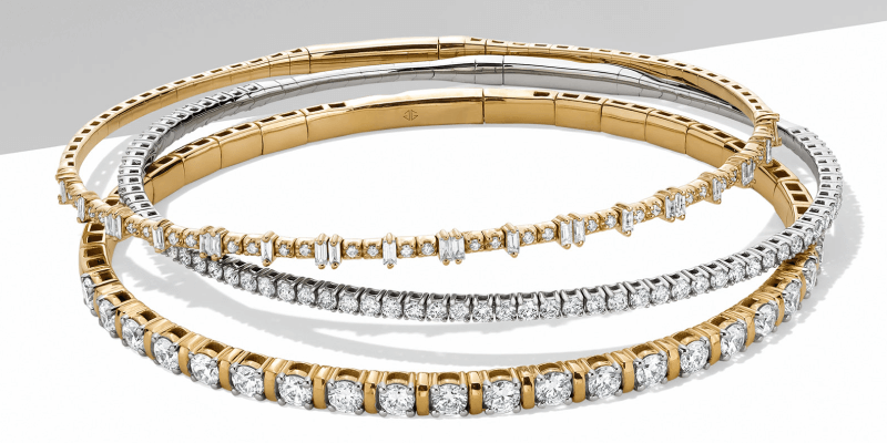 Image showcasing a variety of beautiful Gold Bracelets.