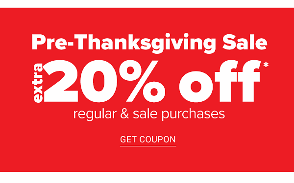 Extra 20% off Regular & Sale Purchases - Get Coupon