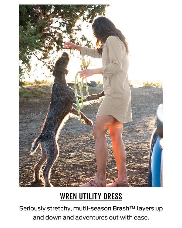 Wren Utility Dress | Made of seriously stretchy, multi-season Brash™ >