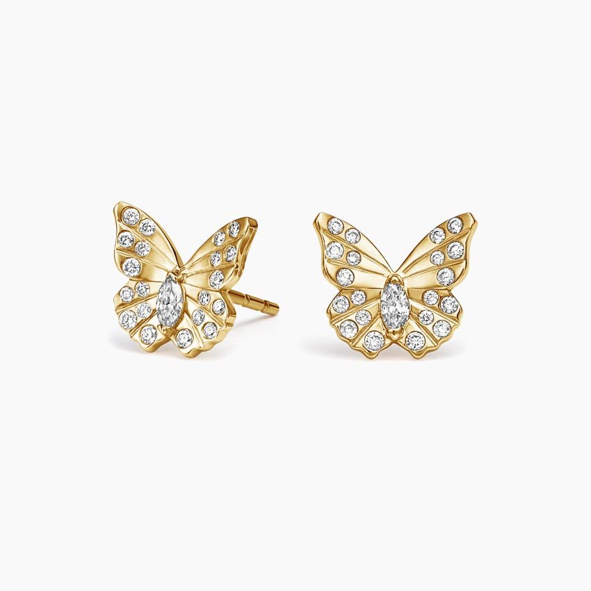 Logan Hollowell Flutter Lab Diamond Stud Earrings