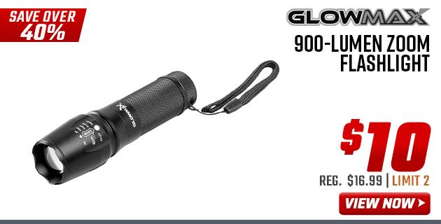 GlowMax 900-Lumen Zoom Flashlight